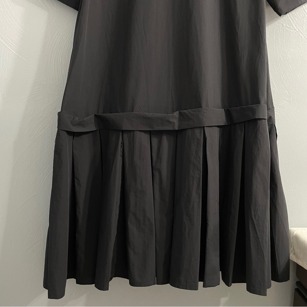 Alembika Urban black pleated shirt dress lagenlook oversized size S US(8) - Picture 8 of 15